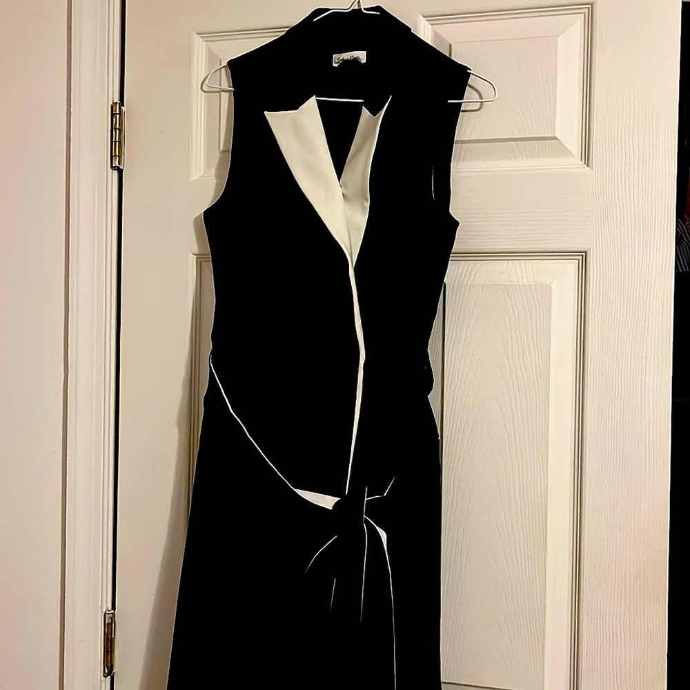 Black & off white Calvin Klein Dress